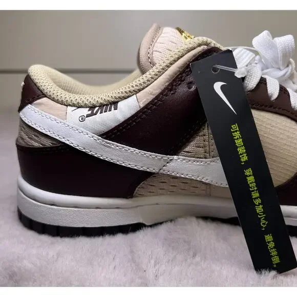 Nike Low Dunk Light Orewood Brown Gold Bling (Women's 7) - Authentic & Brand New - Picture 8 of 13